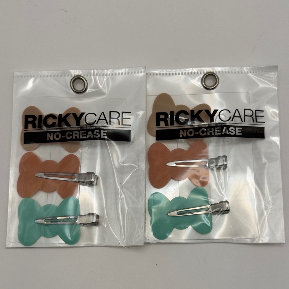 Ricky Care No-Crease Bow Hair Clips Set Bundle(2pk) NEW